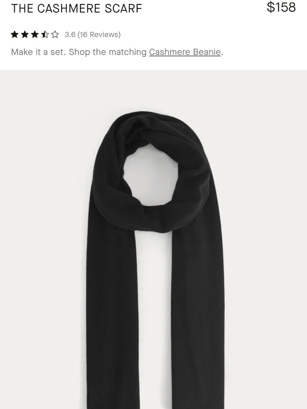 Black Cashmere Scarf